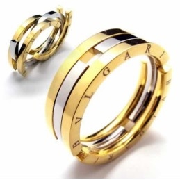 8 Mm Titanium En Gouden Puzzelring