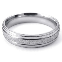 Titanium Zandstralen Liefhebbers Ring (Heren)