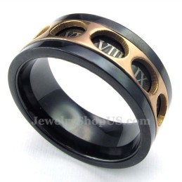 Romeinse Cijfers Titanium Draaibare Ring