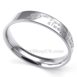 Titanium Ring 'An Arrow Through The Heart' (Dames)