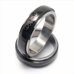 Heren 6 Mm Zwarte Titanium Ring