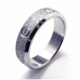 Geborstelde 6 Mm Titanium Ring