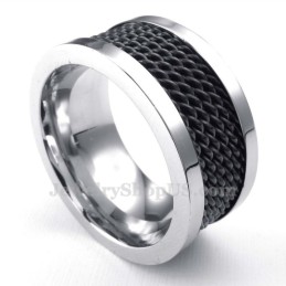 Zwarte Draad Titanium Ring