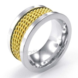 Gouden Draad Titanium Ring