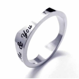 You & Me 5 Mm Golvende Titanium Ring