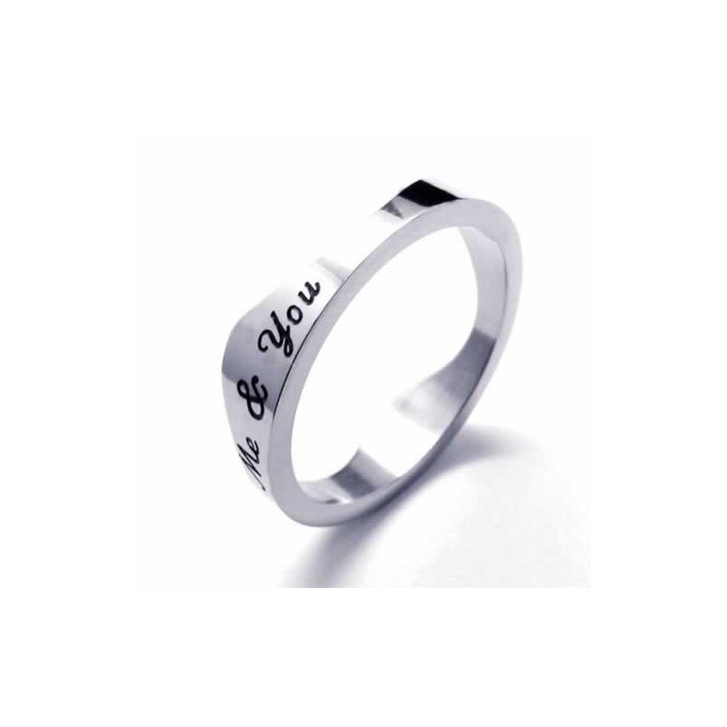 You & Me 5 Mm Golvende Titanium Ring