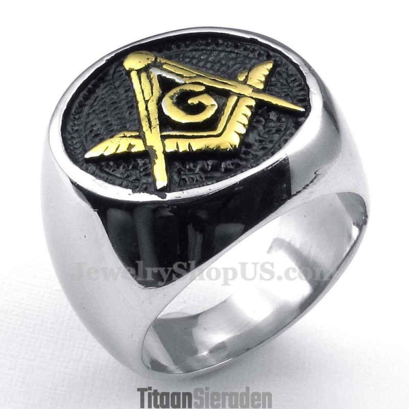 Titanium Vrijmetselaarsring Titanium Vrijmetselaarsring