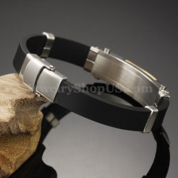 Hot Sale Heren Goudkleurige Zirkonia Titanium Armband C934
