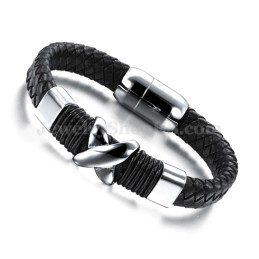 Mode Heren Titanium Leren Armband C902