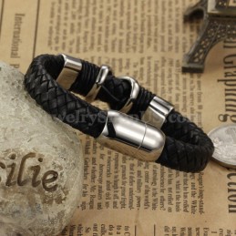 Mode Heren Titanium Leren Armband C902