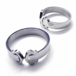 Hart Gekoppeld Aan Hart 8 Mm Titanium Ring