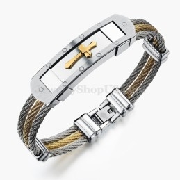 Klassieke Titanium Kruisarmband Voor Heren C782