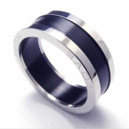Liefde 8 Mm Zwarte Titanium Ring