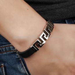 Heren Hollow Gold Titanium Armband C996