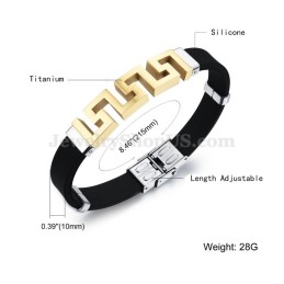 Heren Hollow Gold Titanium Armband C996