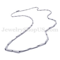 Prachtige Zilveren Heren Titanium Ketting