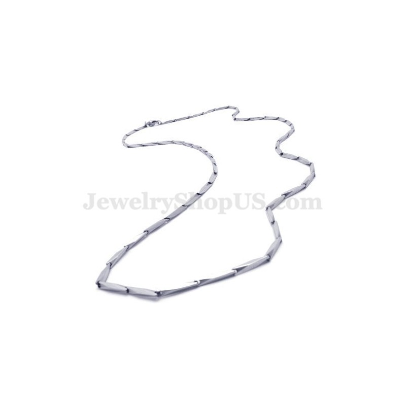 Prachtige Zilveren Heren Titanium Ketting