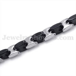 Prachtige Zwarte Titanium Ketting Voor Heren