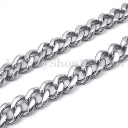 Sexy Zilveren Heren Titanium Ketting