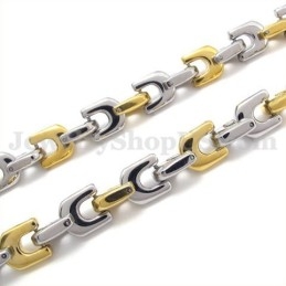 Mode Gouden Heren Titanium Ketting