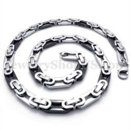 Elegante Zwarte Titanium Herenketting