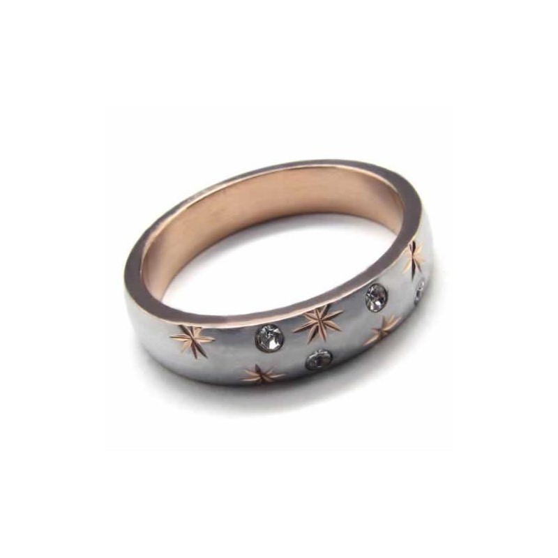 Diamanten Zetting 4 Mm Titanium & Goud Ingelegde Rechtbankbandring Diamanten Zetting 4 Mm Titanium & Goud Ingelegde Rechtbankbandring