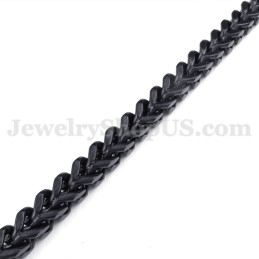 Prachtige Zwarte Titanium Herenketting