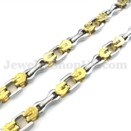 Sexy Gouden Heren Titanium Ketting