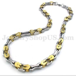 Sexy Gouden Heren Titanium Ketting