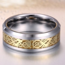Herenmode Persoonlijkheid Wolfraam Ringen Met Drakenpatronen