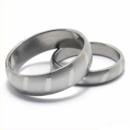 6 Mm Unisex Bolvormige Titanium Ring
