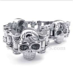 Titanium Fietsketting Schedelarmband Voor Heren