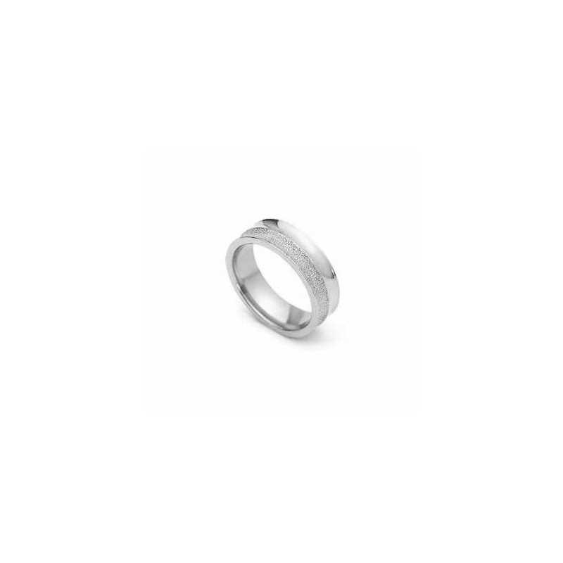 Geborstelde 6 Mm Titanium En Zilveren Ring