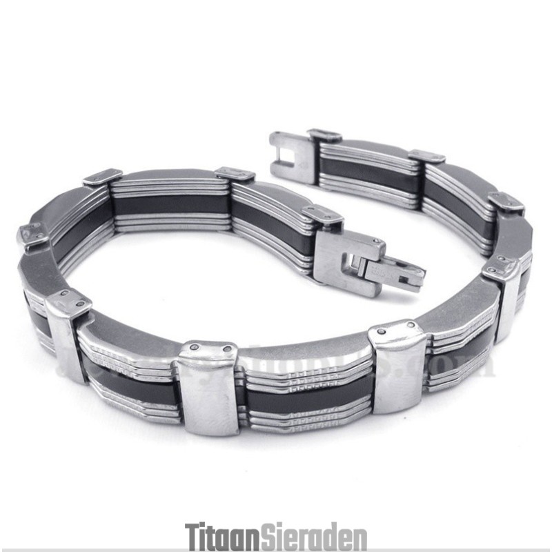 Heren Titanium Rubberen Armband Heren Titanium Rubberen Armband