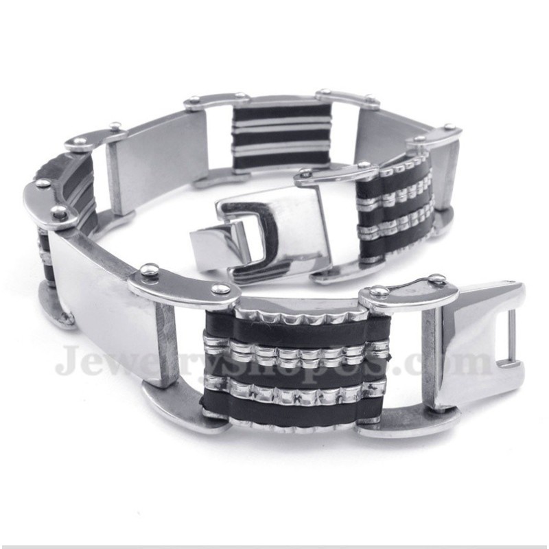Heren Titanium Rubberen Armband Heren Titanium Rubberen Armband