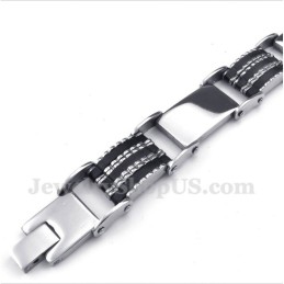 Heren Titanium Rubberen Armband