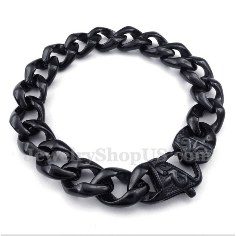 Heren Titanium Gegoten Zwarte Armband Heren Titanium Gegoten Zwarte Armband