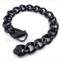 Heren Titanium Gegoten Zwarte Armband