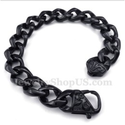 Heren Titanium Gegoten Zwarte Armband