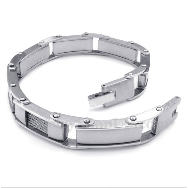 Heren Titanium Kabelarmband