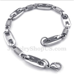 Herenarmband Van Titanium Met Ronde Kralen