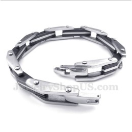 Heren Titanium Zwarte Armband