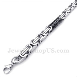 Heren Titanium Cilinder Zwarte Armband