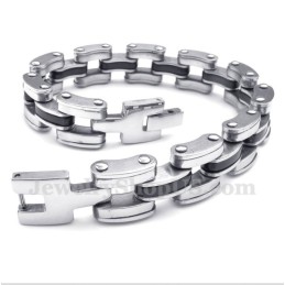 Heren Titanium Zwarte Armband