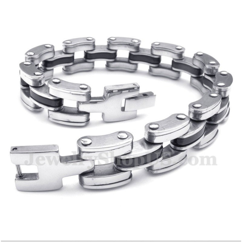 Heren Titanium Zwarte Armband Heren Titanium Zwarte Armband
