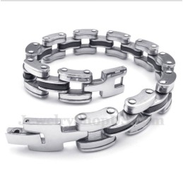 Heren Titanium Zwarte Armband