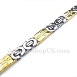 Titanium Gouden Kruisarmband Voor Heren