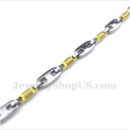 Heren Titanium Gouden Cilinder Armband