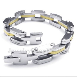 Heren Titanium Gouden Armband