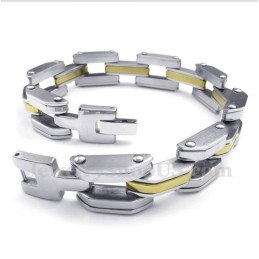 Heren Titanium Gouden Armband